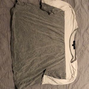 Women’s Gray and White Casual Tee